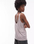 Фото #4 товара Topshop premium modal scoop neck vest in oat marl