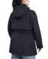 ფოტო #2 პროდუქტის Women's Plus Size Hooded Water-Resistant Anorak Coat