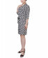 ფოტო #3 პროდუქტის Petite 3/4-Sleeve Printed Shirt Dress