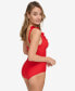 Фото #1 товара Ruffle Plunge Underwire Tummy Control One-Piece Swimsuit, Created for Macy's