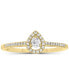 ფოტო #3 პროდუქტის Diamond Teardrop Halo Engagement Ring (1/4 ct. t.w.) in 14k White, Yellow or Rose Gold