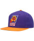 Фото #1 товара Men's Purple, Orange Phoenix Suns Hardwood Classics Team Two-Tone 2.0 Snapback Hat