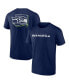 Men's College Navy Seattle Seahawks Big and Tall Two-Sided T-shirt