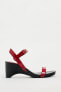 Фото #8 товара Кожаные босоножки на каблуке ZARA