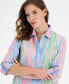 Фото #3 товара Women's Cotton Stripe-Print Shirt