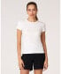 ფოტო #1 პროდუქტის Women's Rebody Essentials Fitted Short Sleeve Top For Women