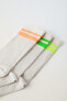 Фото #6 товара 3-pack of neon stripe socks