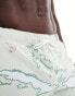 Hollister 5inch tropical map print swim shorts in light green