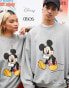 Фото #1 товара ASOS DESIGN Disney unisex extreme oversized sweatshirt with Mickey Mouse print in grey marl