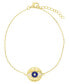 ფოტო #1 პროდუქტის Evil Eye Anklet in 14K Gold Plated or Sterling Silver