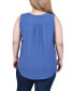 Фото #2 товара Plus Size Sleeveless Button Front Blouse