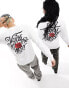 Фото #1 товара Vans rose long sleeve backprint t-shirt in white