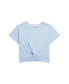 ფოტო #1 პროდუქტის Big Girls Twist-Front Cotton Jersey Short Sleeve T-shirt