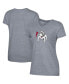 ფოტო #1 პროდუქტის Women's Gray Georgia Bulldogs Vault Logo V-Neck T-shirt