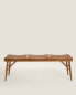 Фото #2 товара Wood and rattan bench