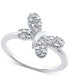 Фото #1 товара Diamond Butterfly Cluster Ring (1/10 ct. t.w.) Sterling Silver