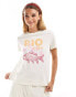 Mango La Dolce Vita print t-shirt in white