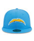 ფოტო #3 პროდუქტის Men's Powder Blue Los Angeles Chargers Main Patch 59FIFTY Fitted Hat