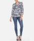 Women's Pleated Floral Print Blouse Small - фото #8