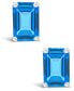 ფოტო #5 პროდუქტის Blue Topaz (1-3/8 ct. t.w.) Stud Earrings in 14K Yellow Gold or 14K White Gold