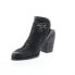 Фото #4 товара Diba True Landing Crew 23523 Womens Black Leather Heeled Sandals Shoes