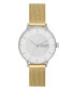 Women's Three-Hand Quartz Riis Gold-Tone Stainless Steel Mesh Watch 36mm