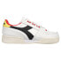 Фото #1 товара Diadora Davis Leather Lace Up Mens White Sneakers Casual Shoes 177354-C9454