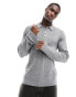 Фото #2 товара Hollister long sleeve knitted polo top in grey