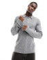 Фото #1 товара Hollister long sleeve knitted polo top in grey