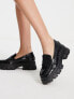 Фото #4 товара Glamorous chunky loafers in black croc