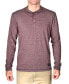 Фото #1 товара Men's Long-Sleeve Mock Twist Henley Shirt