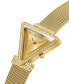 ფოტო #3 პროდუქტის Women's Gold-Tone Glitz Stainless Steel, Mesh Bracelet Watch, 34mm