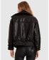 ფოტო #3 პროდუქტის Women Love Drunk Leather Bomber Jacket