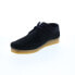 Фото #4 товара Clarks Weaver 26165081 Mens Black Suede Oxfords & Lace Ups Casual Shoes