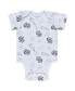 Фото #2 товара Baby Boys and Girls Gray, White, Navy Seattle Kraken Three-Piece Turn Me Around Bodysuit and Pants Set