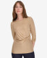 Women's Long-Sleeve Faux-Wrap Top