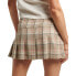 SUPERDRY Vintage 1/2 Pleat Check Low Waist Mini Skirt