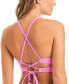 ფოტო #2 პროდუქტის Women's Scalloped-Edge Tie-Back Bikini Top