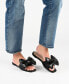 Фото #6 товара Women's Fayre Wide Width Oversized Bow Slip On Flat Sandals