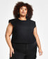 Trendy Plus Size Studded Muscle T-Shirt