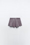 Faded-effect ribbed shorts
