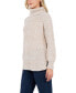 Studio Women's Round Hem Marled Lurex Turtleneck Sweater