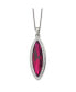 Фото #1 товара Chisel red Crystal and Preciosa Crystal Pendant Cable Chain Necklace