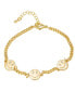 ფოტო #1 პროდუქტის Gold Plated Cubic Zirconia Smiley Face Bracelet