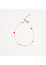 ფოტო #1 პროდუქტის 18K Gold Plated Freshwater Pearls with Charming Red Hearts - Akari Choker For Women