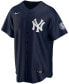 ფოტო #2 პროდუქტის Men's Derek Jeter Navy New York Yankees 2020 Hall of Fame Induction Alternate Replica Player Jersey