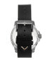 ფოტო #3 პროდუქტის Dive Pro 200 Black or Brown Genuine Leather Band Watch, 51mm