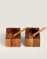 Wooden salt and pepper shaker set