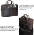 TIDING Laptop Bag 17 Inch Men's Leather Briefcase Business Bag Shoulder Bag Large Leather Bag for Hanging Trolley Clip-on Tote Shoulder Bag Vintage Brown, brown, Retro