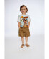 Boy Organic Cotton T-Shirt With Print Off White - Toddler|Child